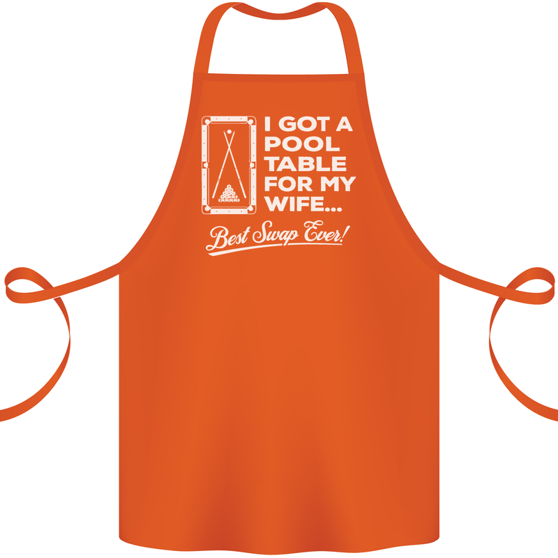 A Pool Cue for My Wife Best Swap Ever! Cotton Apron 100% Organic Orange