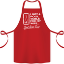 A Pool Cue for My Wife Best Swap Ever! Cotton Apron 100% Organic Red
