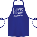 A Pool Cue for My Wife Best Swap Ever! Cotton Apron 100% Organic Royal Blue