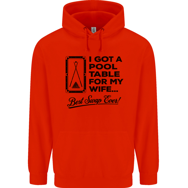 A Pool Cue for My Wife Best Swap Ever! Mens 80% Cotton Hoodie Bright Red