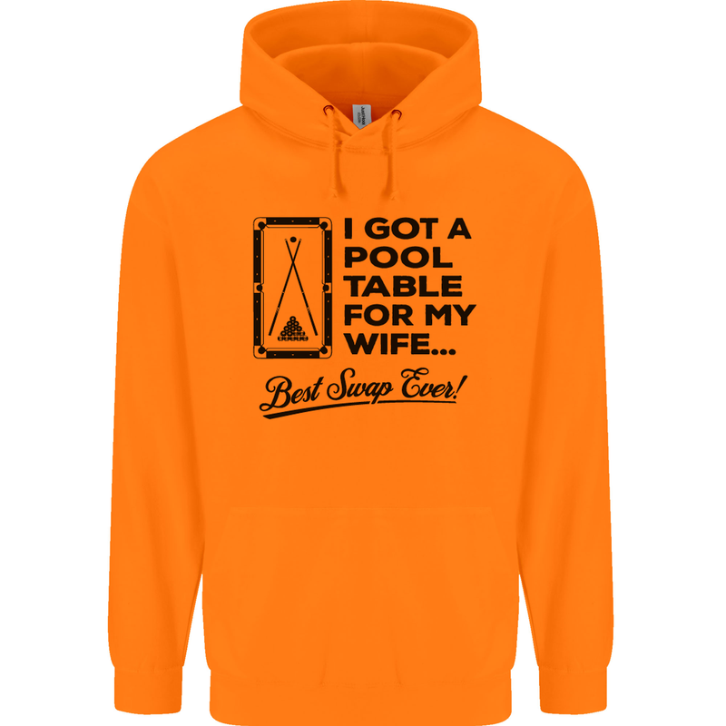 A Pool Cue for My Wife Best Swap Ever! Mens 80% Cotton Hoodie Orange