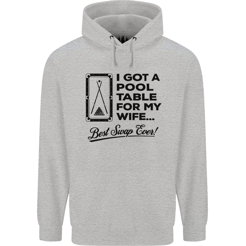 A Pool Cue for My Wife Best Swap Ever! Mens 80% Cotton Hoodie Sports Grey