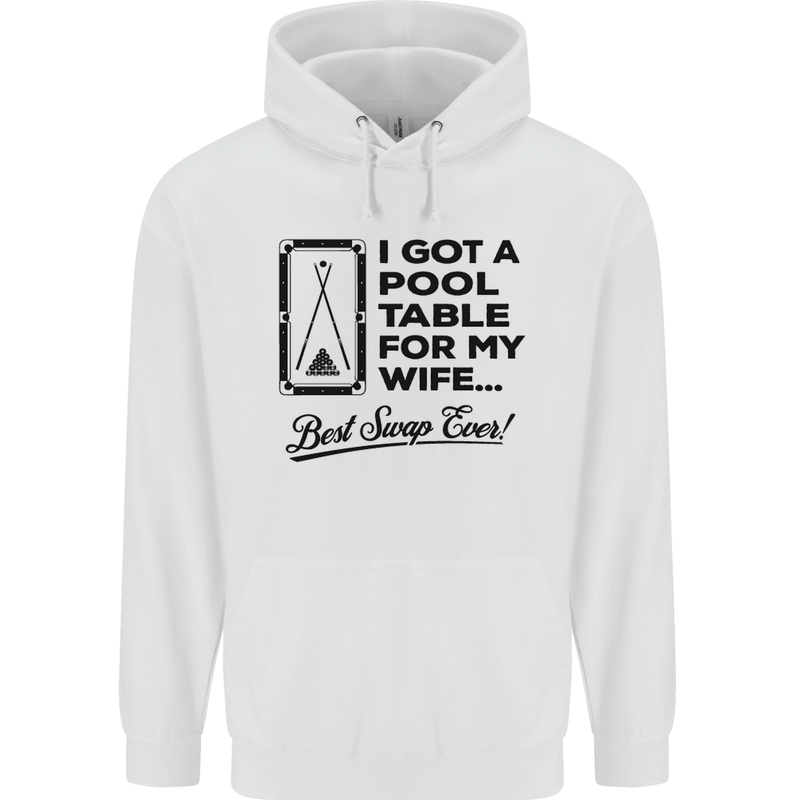 A Pool Cue for My Wife Best Swap Ever! Mens 80% Cotton Hoodie White
