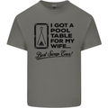 A Pool Cue for My Wife Best Swap Ever! Mens Cotton T-Shirt Tee Top Charcoal