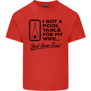 A Pool Cue for My Wife Best Swap Ever! Mens Cotton T-Shirt Tee Top Red