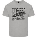 A Pool Cue for My Wife Best Swap Ever! Mens Cotton T-Shirt Tee Top Sports Grey