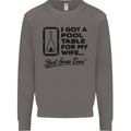 A Pool Cue for My Wife Best Swap Ever! Mens Sweatshirt Jumper Charcoal
