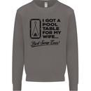 A Pool Cue for My Wife Best Swap Ever! Mens Sweatshirt Jumper Charcoal