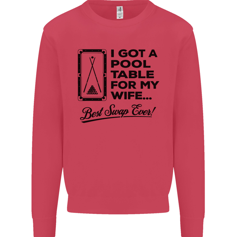 A Pool Cue for My Wife Best Swap Ever! Mens Sweatshirt Jumper Heliconia