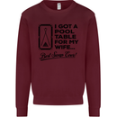 A Pool Cue for My Wife Best Swap Ever! Mens Sweatshirt Jumper Maroon