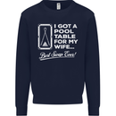 A Pool Cue for My Wife Best Swap Ever! Mens Sweatshirt Jumper Navy Blue