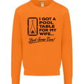 A Pool Cue for My Wife Best Swap Ever! Mens Sweatshirt Jumper Orange