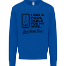A Pool Cue for My Wife Best Swap Ever! Mens Sweatshirt Jumper Royal Blue