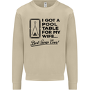 A Pool Cue for My Wife Best Swap Ever! Mens Sweatshirt Jumper Sand