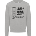 A Pool Cue for My Wife Best Swap Ever! Mens Sweatshirt Jumper Sports Grey