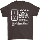 A Pool Cue for My Wife Best Swap Ever! Mens T-Shirt Cotton Gildan Dark Chocolate