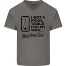 A Pool Cue for My Wife Best Swap Ever! Mens V-Neck Cotton T-Shirt Charcoal