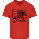 A Pool Cue for My Wife Best Swap Ever! Mens V-Neck Cotton T-Shirt Red
