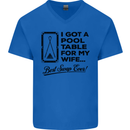 A Pool Cue for My Wife Best Swap Ever! Mens V-Neck Cotton T-Shirt Royal Blue