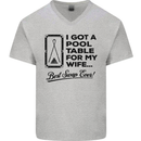 A Pool Cue for My Wife Best Swap Ever! Mens V-Neck Cotton T-Shirt Sports Grey