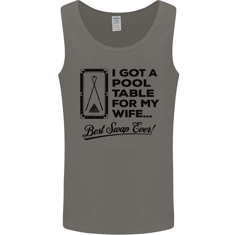 A Pool Cue for My Wife Best Swap Ever! Mens Vest Tank Top Charcoal