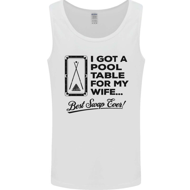 A Pool Cue for My Wife Best Swap Ever! Mens Vest Tank Top White