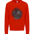 A Porcupine Kids Sweatshirt Jumper Bright Red