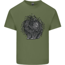 A Porcupine Mens Cotton T-Shirt Tee Top Military Green