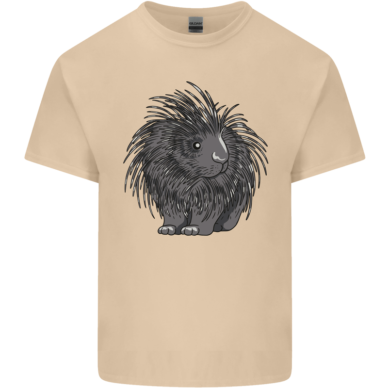 A Porcupine Mens Cotton T-Shirt Tee Top Sand