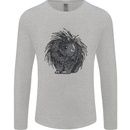 A Porcupine Mens Long Sleeve T-Shirt Sports Grey