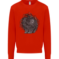 A Porcupine Mens Sweatshirt Jumper Bright Red