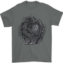 A Porcupine Mens T-Shirt 100% Cotton Charcoal