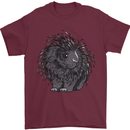 A Porcupine Mens T-Shirt 100% Cotton Maroon
