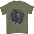 A Porcupine Mens T-Shirt 100% Cotton Military Green