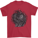 A Porcupine Mens T-Shirt 100% Cotton Red