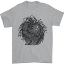 A Porcupine Mens T-Shirt 100% Cotton Sports Grey