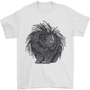 A Porcupine Mens T-Shirt 100% Cotton White