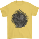 A Porcupine Mens T-Shirt 100% Cotton Yellow