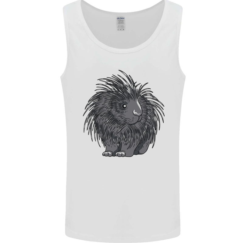 A Porcupine Mens Vest Tank Top White