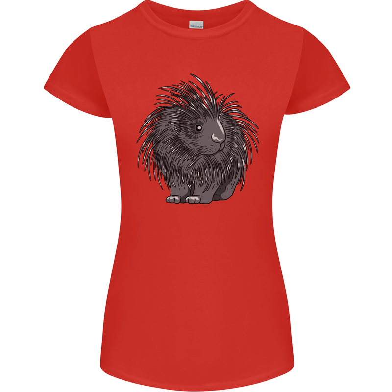 A Porcupine Womens Petite Cut T-Shirt Red