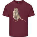 A Potoroo Mens Cotton T-Shirt Tee Top Maroon