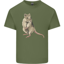 A Potoroo Mens Cotton T-Shirt Tee Top Military Green