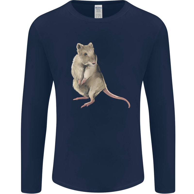 A Potoroo Mens Long Sleeve T-Shirt Navy Blue