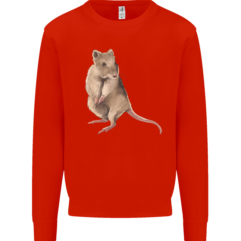 A Potoroo Mens Sweatshirt Jumper Bright Red