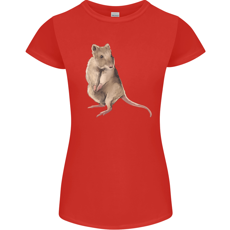 A Potoroo Womens Petite Cut T-Shirt Red