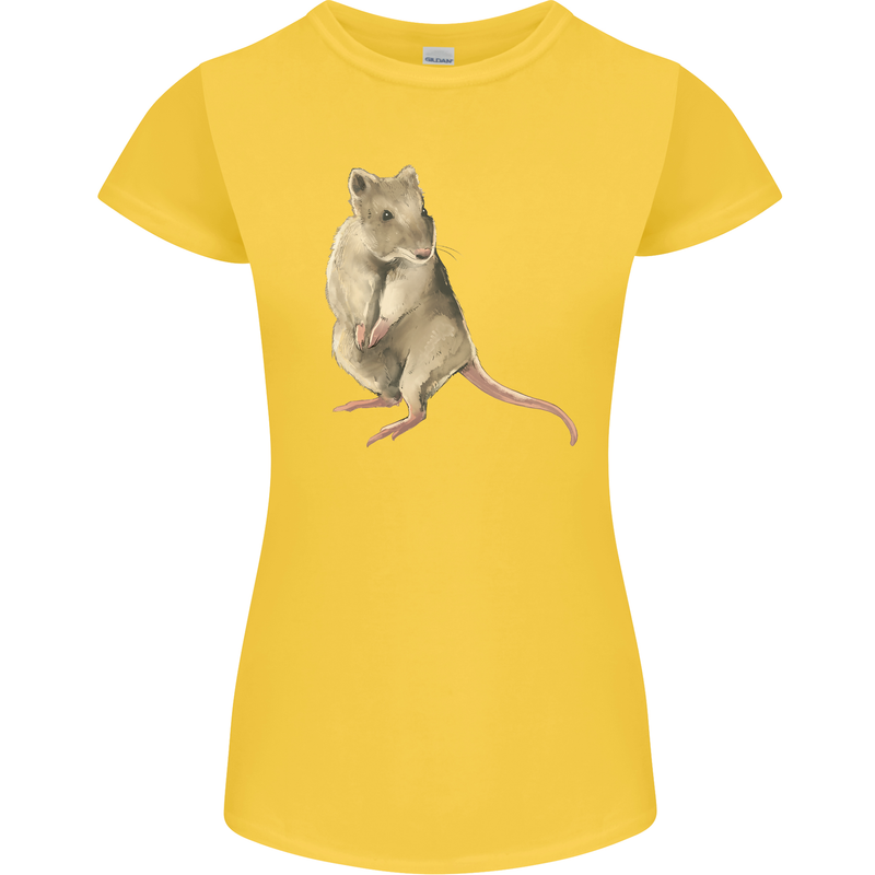A Potoroo Womens Petite Cut T-Shirt Yellow