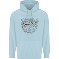 A Pufferfish Puffer Illustration Childrens Kids Hoodie Light Blue