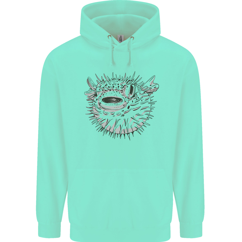 A Pufferfish Puffer Illustration Childrens Kids Hoodie Peppermint