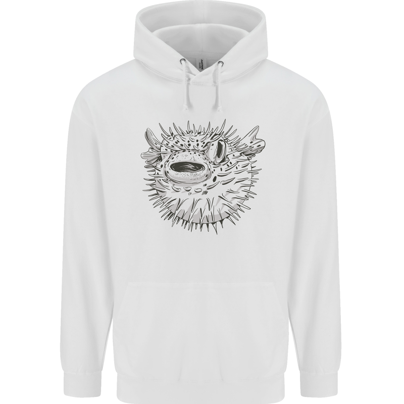 A Pufferfish Puffer Illustration Childrens Kids Hoodie White