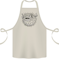 A Pufferfish Puffer Illustration Cotton Apron 100% Organic Natural